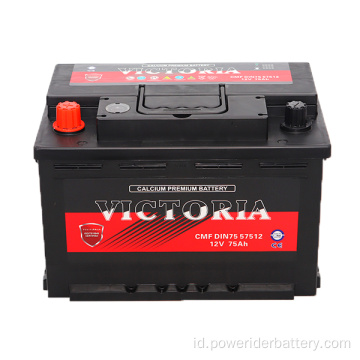 12V 75ah DIN75 MF Acid-Asam Mobil Mulai Baterai